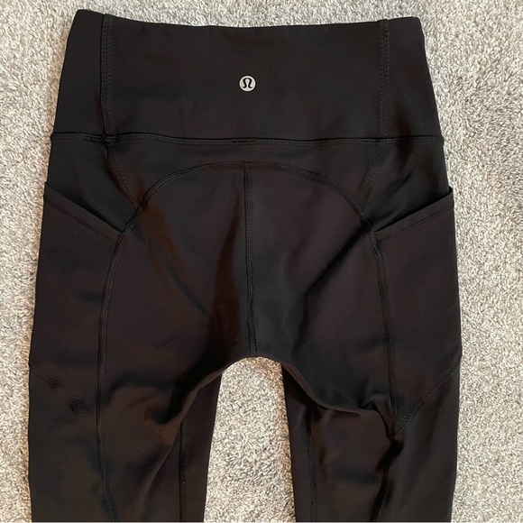 Lululemon Women's Size 4 Ankle Tight Black 24 x 24 Yoga Pants W/ Pockets - Picture 12 of 13